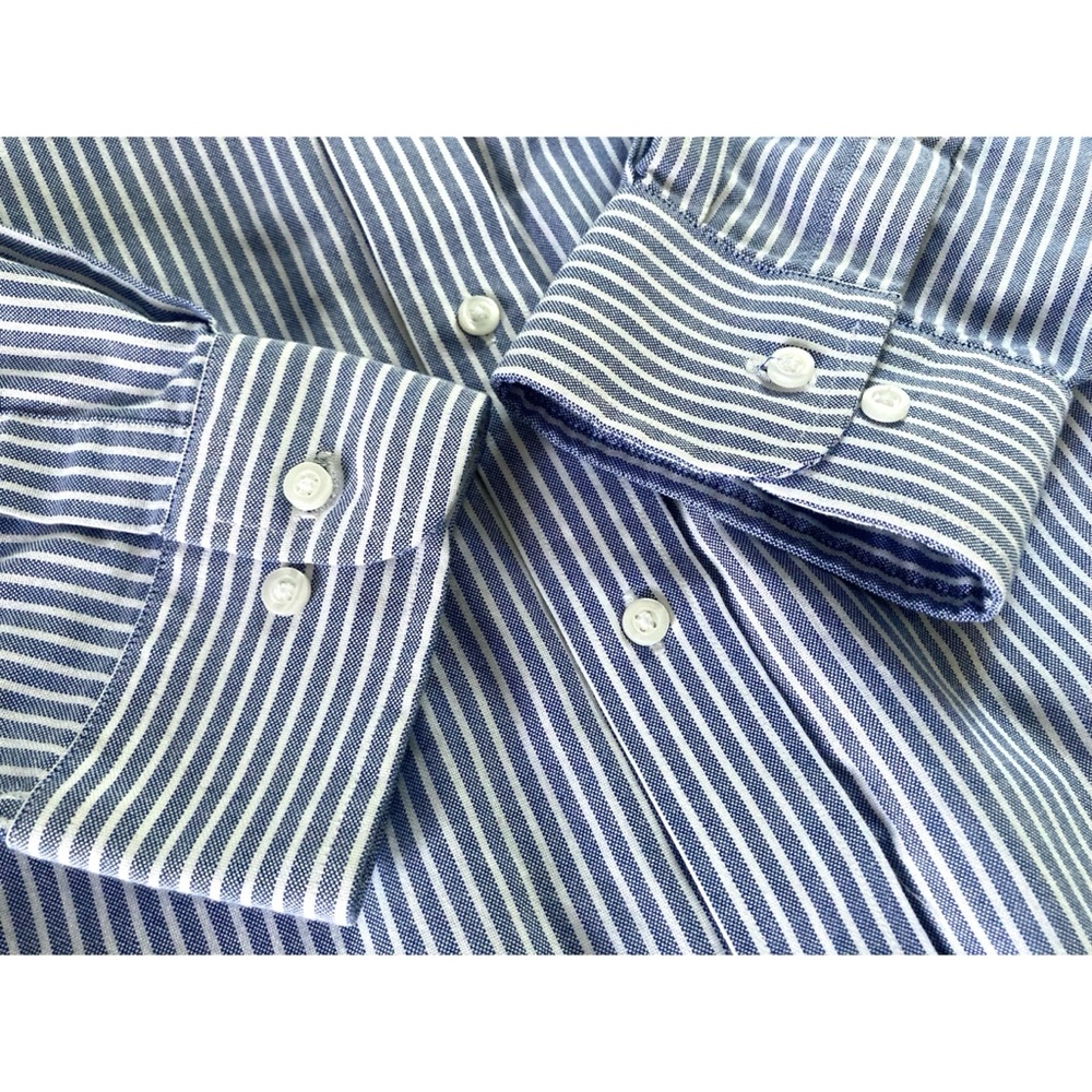 Men’s U.S. Polo Association Wrinkle-Free Striped Button Down Dress Shirt - Picture 10 of 11